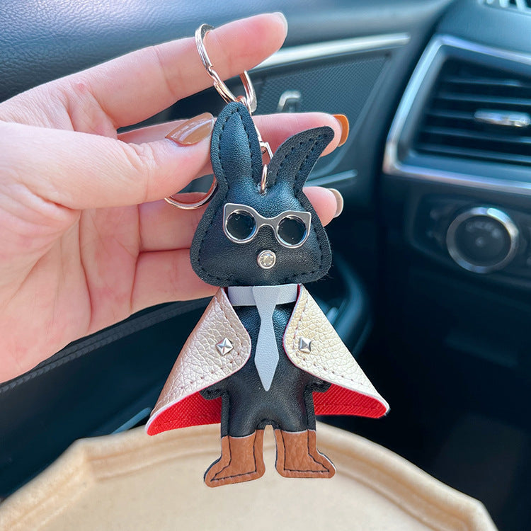Wholesale Leather Cape Bunny Keychains